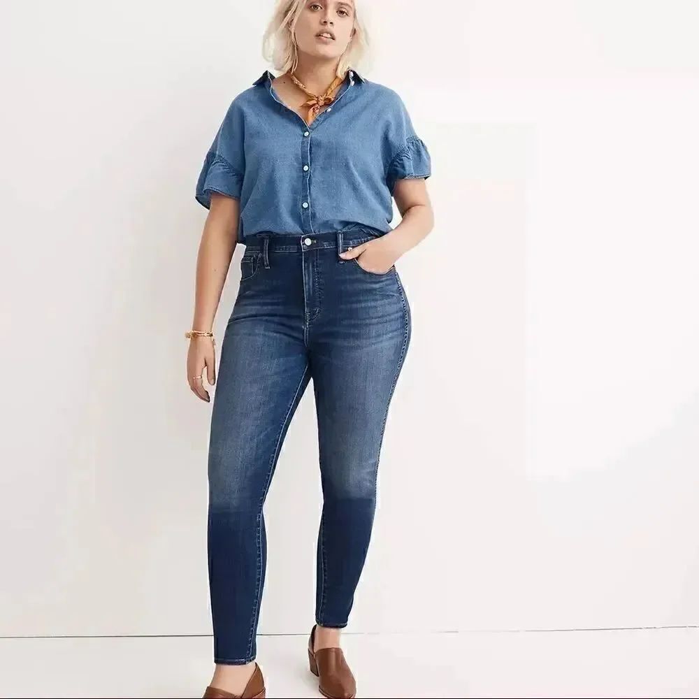 Madewell 10” High Rise Skinny Jeans 37 Plus Size